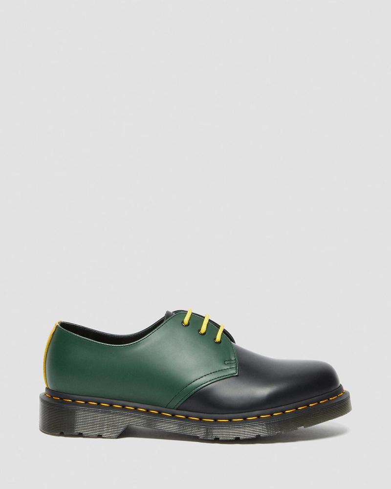 Men's Dr Martens 1461 Contrast Smooth Leather Oxfords Shoes Black | AU 589CTV